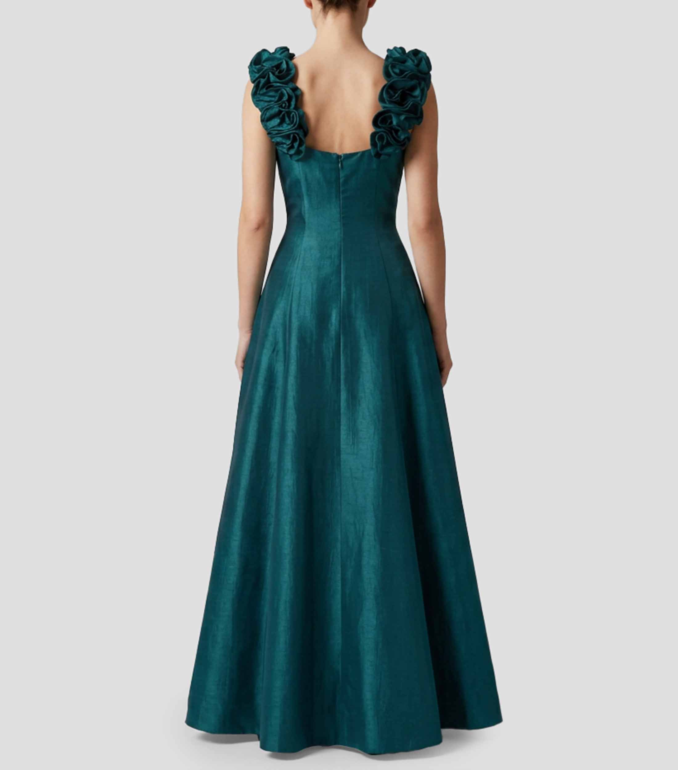 Vestido largo de fiesta liso Mujer